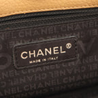 Chanel Handbag Logo Fringe Beige Caviar Leather — view 4