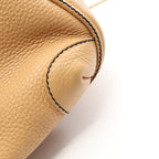 Chanel Handbag Logo Fringe Beige Caviar Leather — view 8
