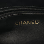 Chanel Tote CC Logo Black Lambskin Shoulder Bag — view 4