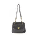 Chanel Tote CC Logo Black Lambskin Shoulder Bag