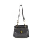 Chanel Tote CC Logo Black Lambskin Shoulder Bag