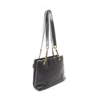 Chanel Tote CC Logo Black Lambskin Shoulder Bag — view 2
