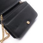 Chanel Shoulder Bag Boy Quilted Black Caviar Leather Boy Chain Wallet — view 7