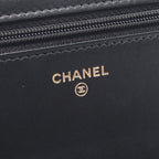 Chanel Shoulder Bag Boy Quilted Black Caviar Leather Boy Chain Wallet — view 4