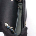 Chanel Shoulder Bag Quilted Half Coco Black Caviar Leather 2-Way Chain — view 3