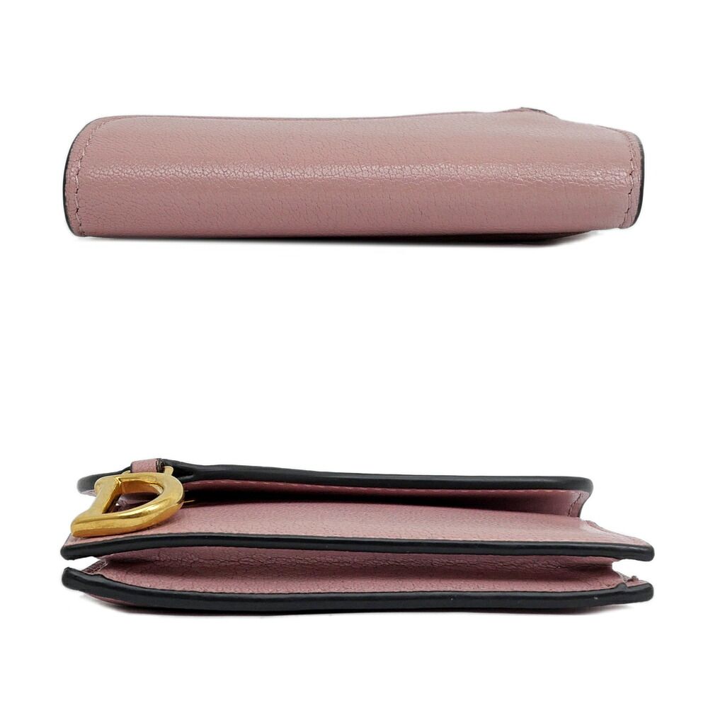 Dior Saddle Bloom Card Holder Pink Gold Case Business — view 4