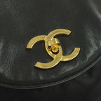 Chanel Vintage Triple CC Logo GD Backpack Black Gold — view 7
