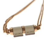 Hermes Charnier PM Cles Swift Leather Necklace Pink Gold Ivory — view 5