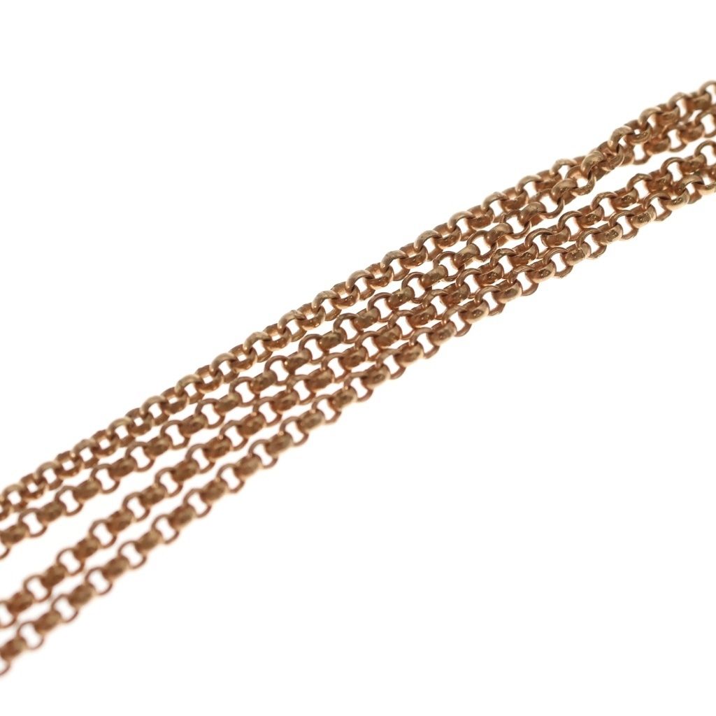 Hermes Charnier PM Cles Swift Leather Necklace Pink Gold Ivory — view 6