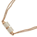 Hermes Charnier PM Cles Swift Leather Necklace Pink Gold Ivory