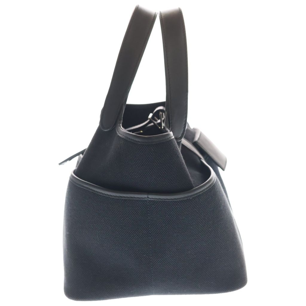Hermes Picotin Lock PM Cargo Pocket Swift Leather Handbag Silver Black — view 3