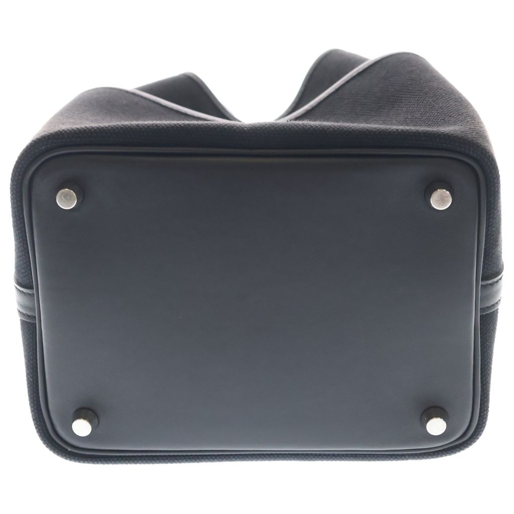Hermes Picotin Lock PM Cargo Pocket Swift Leather Handbag Silver Black — view 4