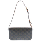 Celine Triomphe Claude Leather Shoulder Bag Brown — view 2