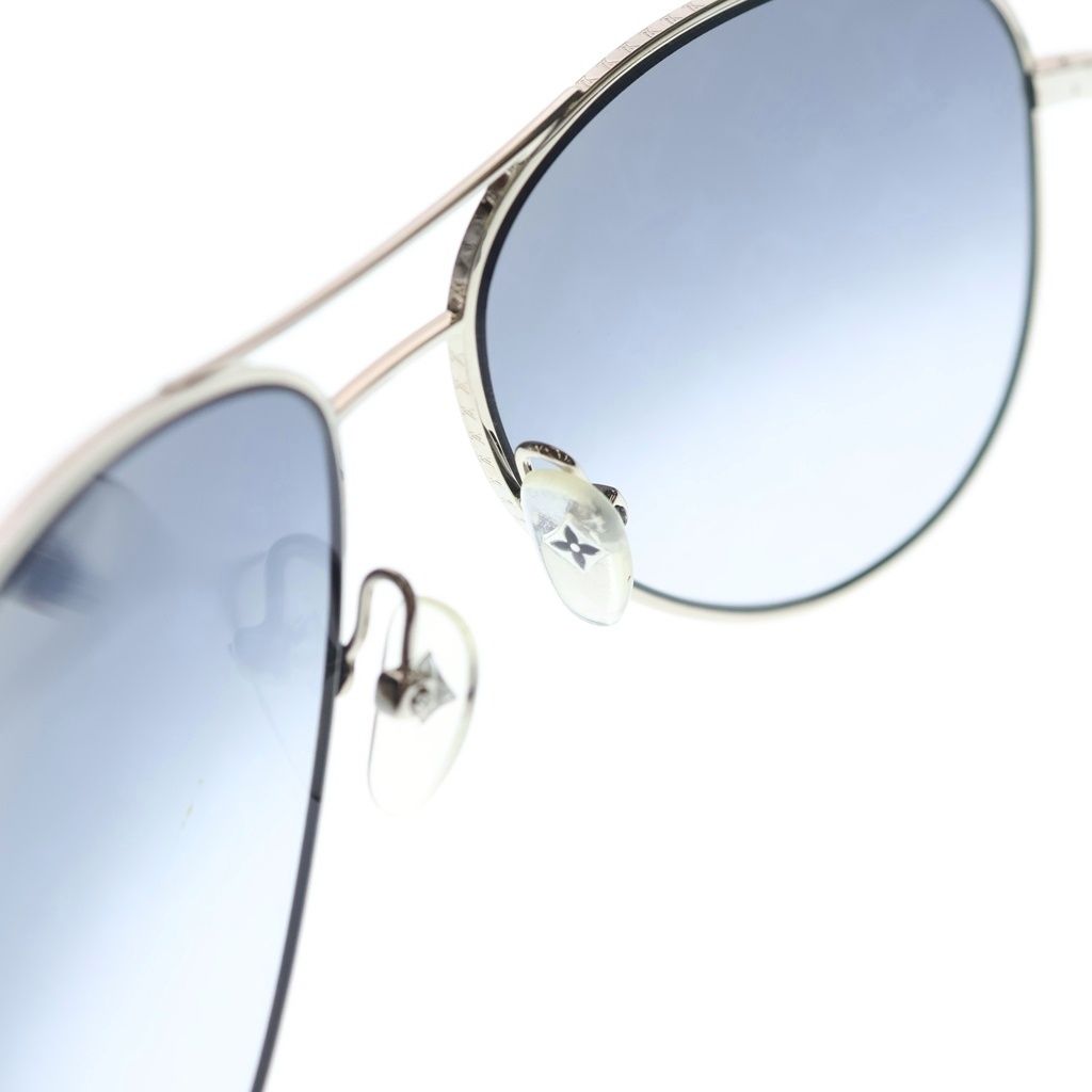 Louis Vuitton Conspiration Pilot Monogram Sunglasses 58 15 Gray Silver Eyewear — view 5