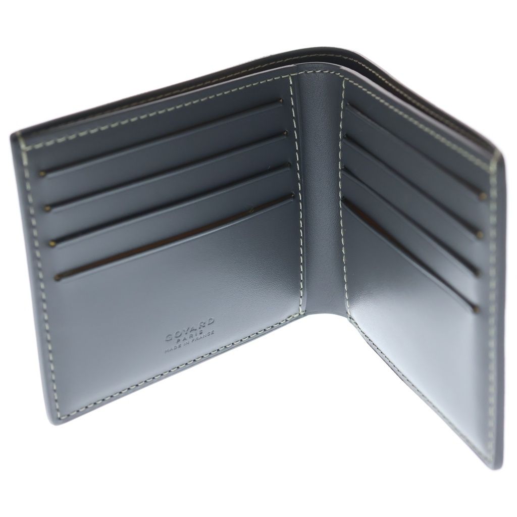 Goyard Saint Florentine Bifold Wallet Compact Helibone Leather Gray — view 4