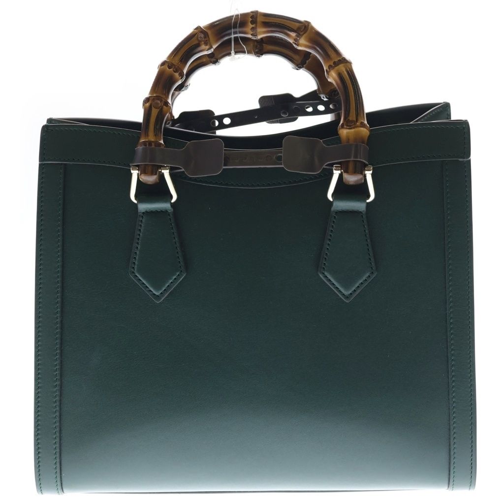 Gucci Diana 2-Way Back Bamboo Leather Green Handbag — view 2