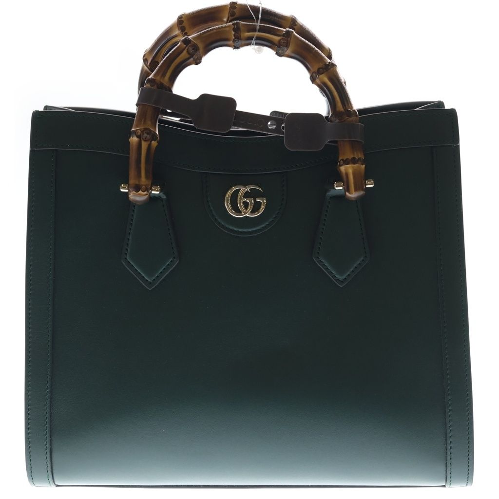 Gucci Diana 2-Way Back Bamboo Leather Green Handbag
