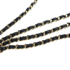 Chanel Quilted Boston Shoulder Bag Chain Black White Lambskin Gold — view 7