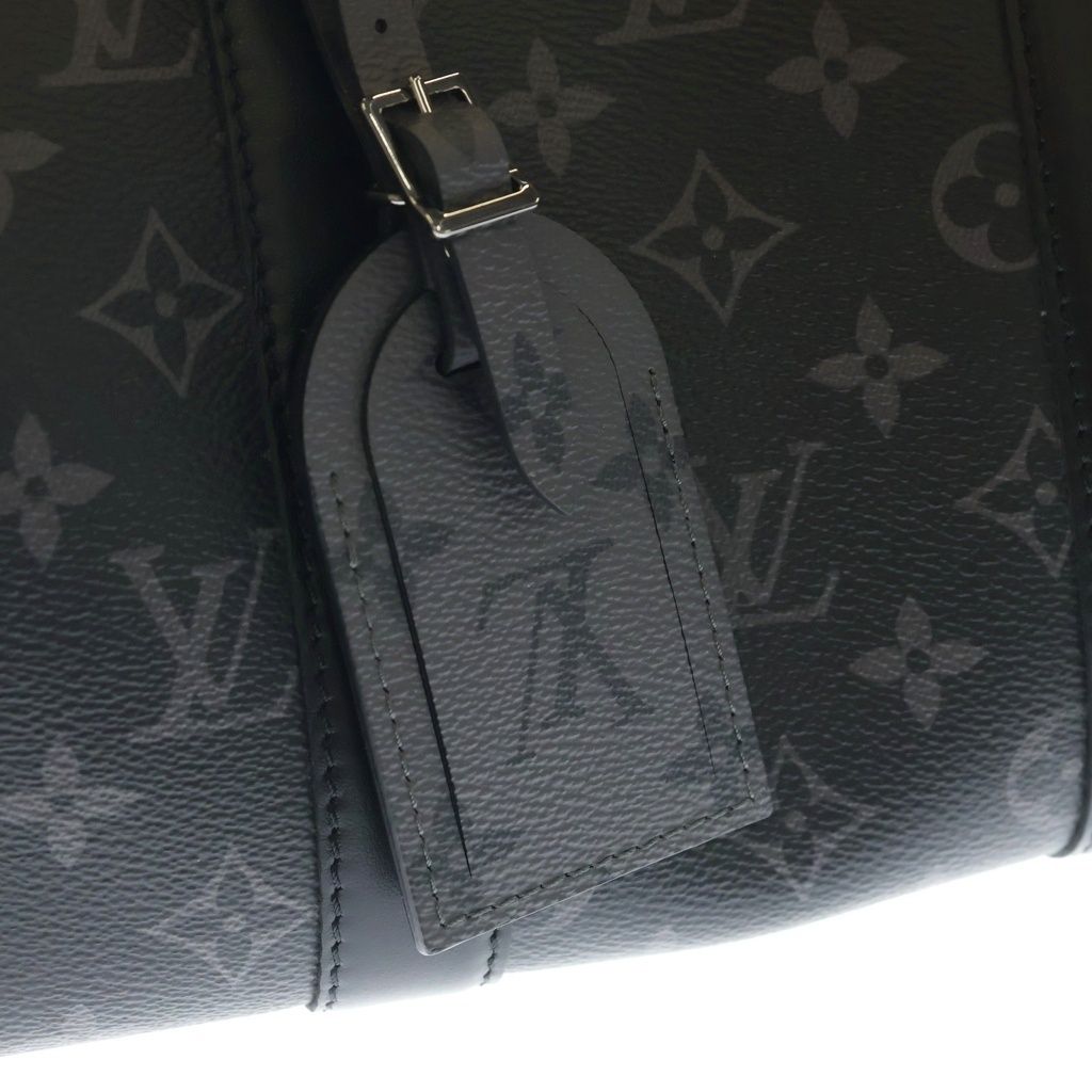Louis Vuitton Monogram Eclipse City Keepall 2-Way Shoulder Bag Black Leather — view 6
