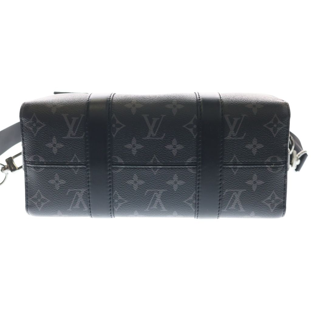 Louis Vuitton Monogram Eclipse City Keepall 2-Way Shoulder Bag Black Leather — view 4