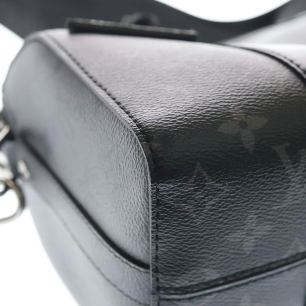 Louis Vuitton Monogram Eclipse City Keepall 2-Way Shoulder Bag Black Leather — view 5