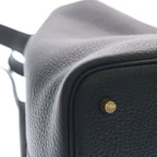 Hermes Picotin Lock MM Taurillon Clemence Gold Handbag Noir — view 5