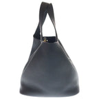 Hermes Picotin Lock MM Taurillon Clemence Gold Handbag Noir — view 3
