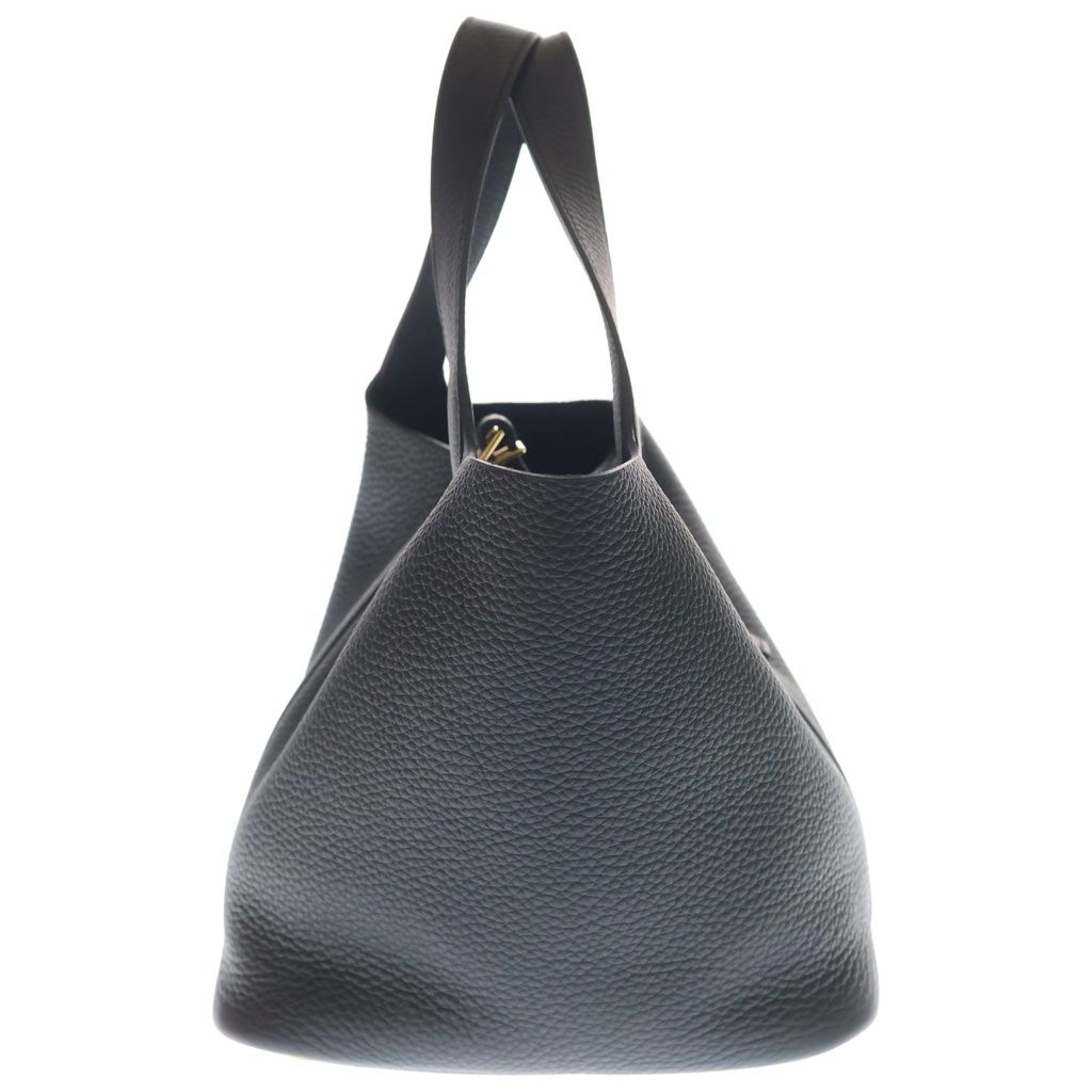 Hermes Picotin Lock MM Taurillon Clemence Gold Handbag Noir — view 3