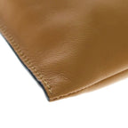 Loewe Flamenco Pocket Leather Logo Embossed Drawstring Bag Brown — view 5