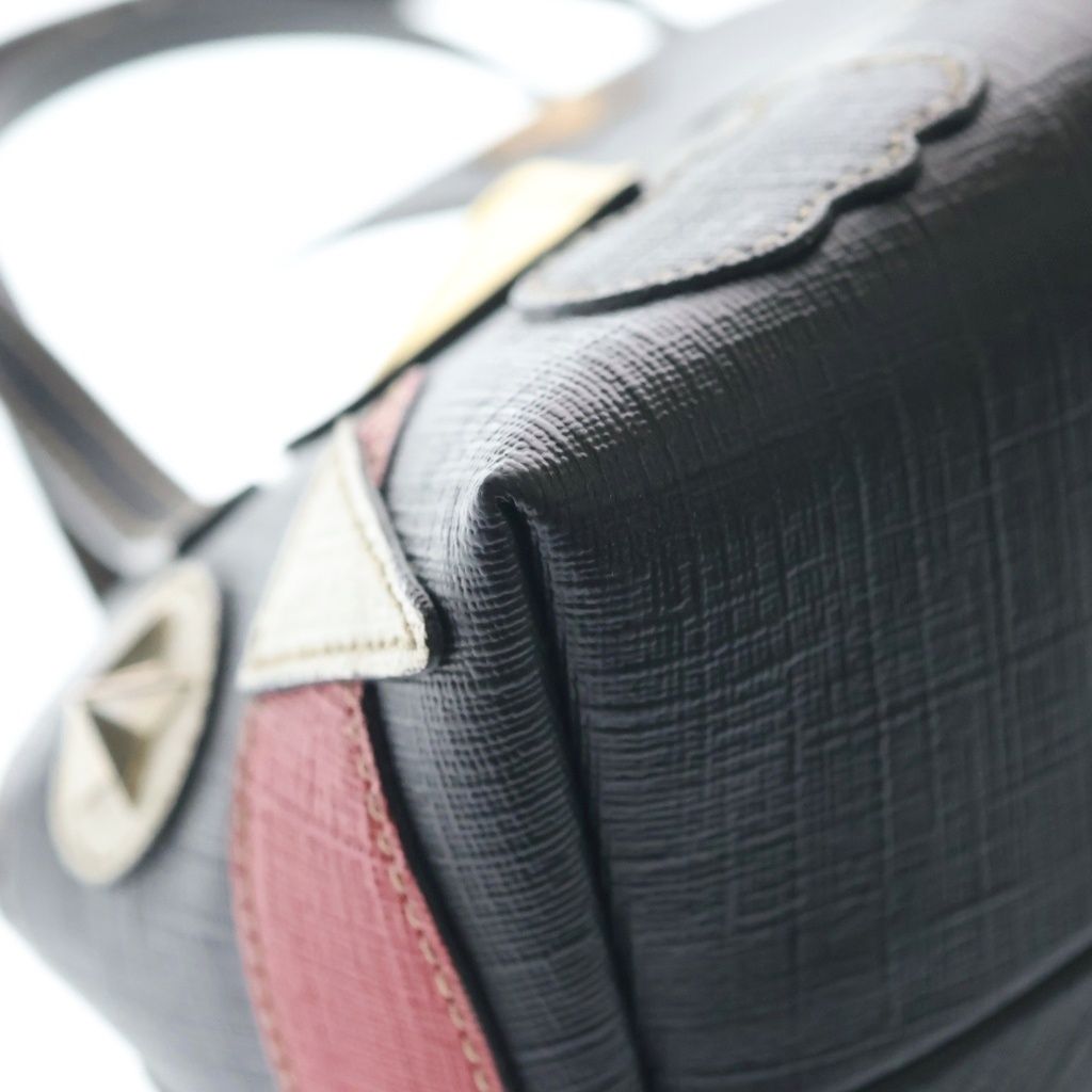 Gucci Children's GG Supreme Handbag Black Beige Leather Silver — view 5