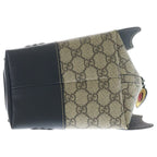 Gucci Children's GG Supreme Handbag Black Beige Leather Silver — view 4
