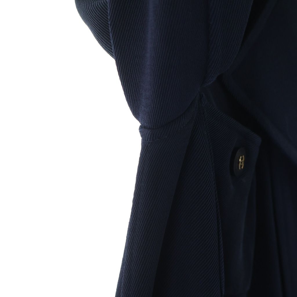 Chanel Boutique Vintage Wool Jacket CC Logo Button Navy — view 7