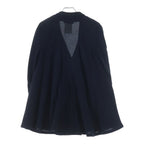 Chanel Boutique Vintage Wool Jacket CC Logo Button Navy — view 2