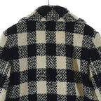 Chanel Tweed Block Check Double Coat White Black — view 4