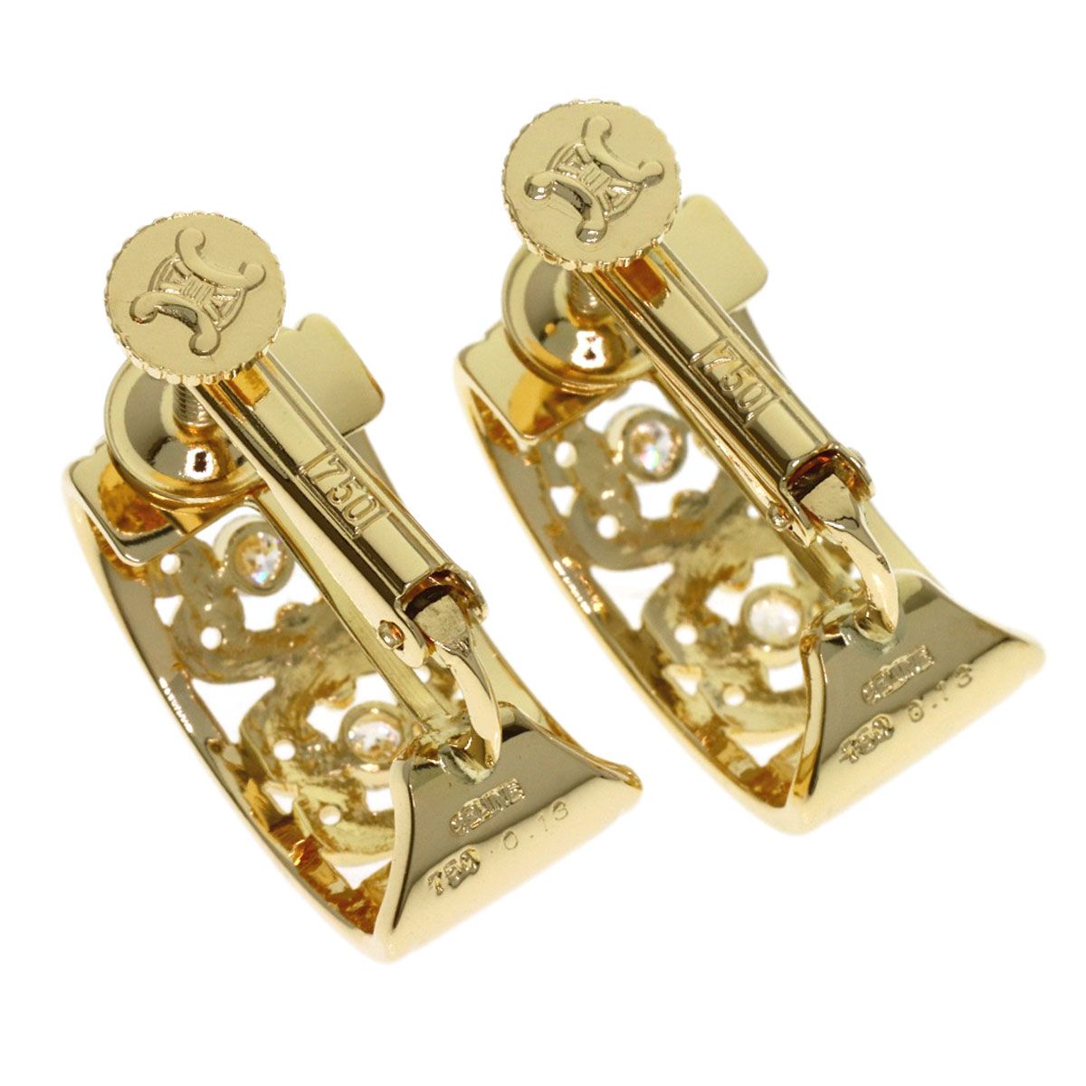 Celine Diamond Earrings 18K Yellow Gold — view 3