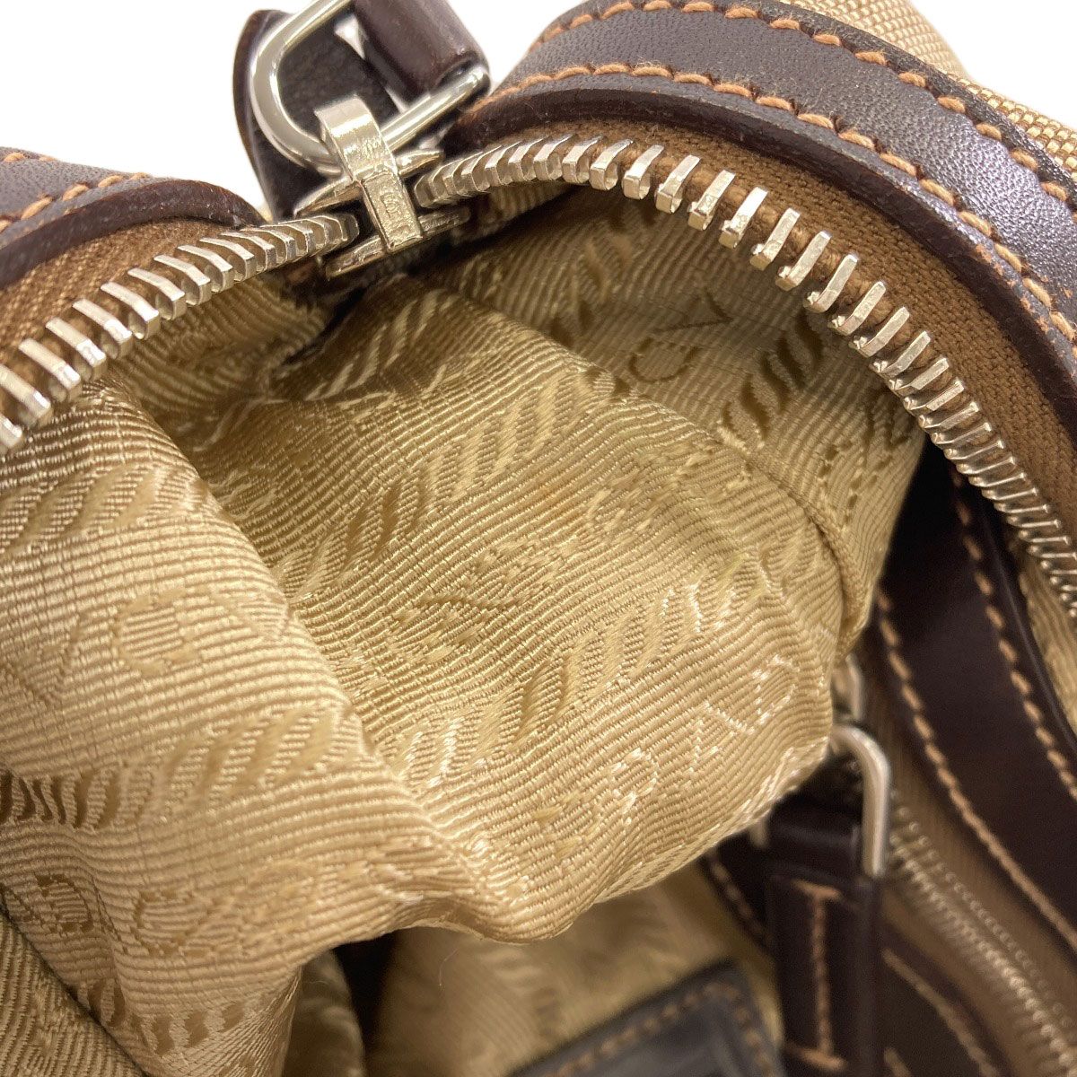 Prada Logo Handbag Canvas — view 8