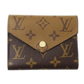 Louis Vuitton Wallet Monogram Reverse Trifold Portefeuille Victorine Brown Mini