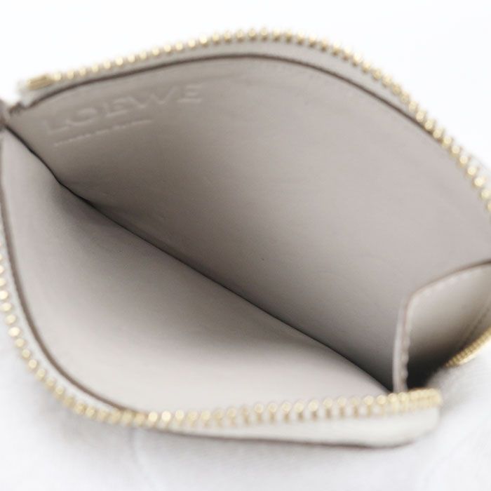 Loewe Square Coin Card Holder Anagram Purse Pebble Grain Calfskin — view 3