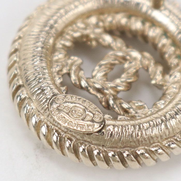 Chanel CC Logo Earrings Metal — view 3