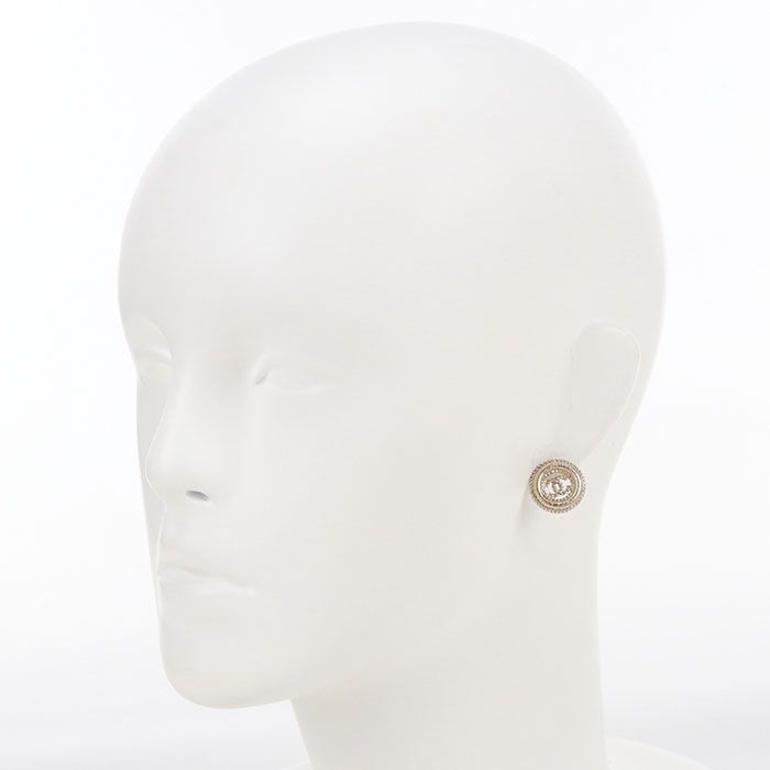 Chanel CC Logo Earrings Metal — view 6