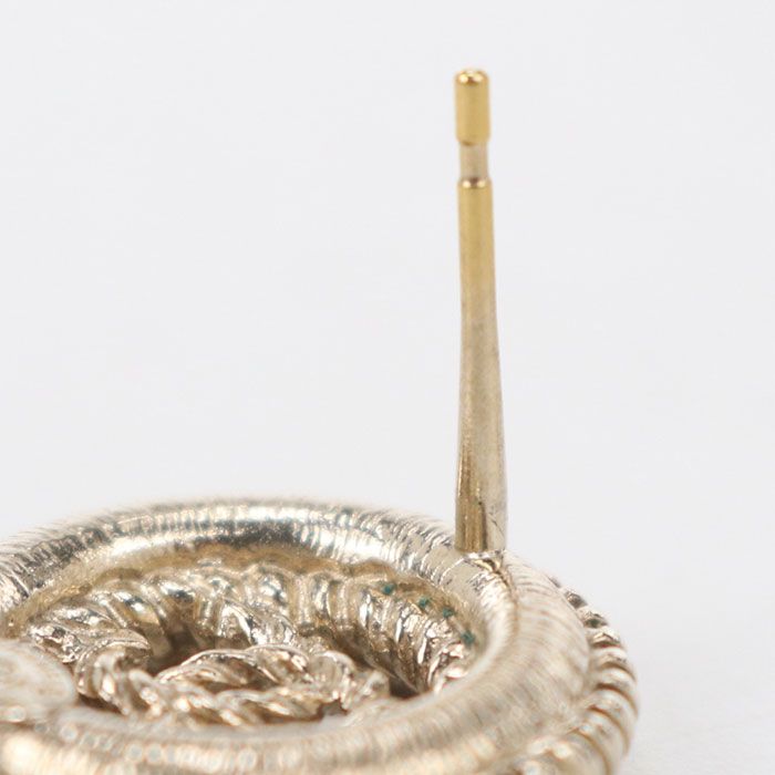 Chanel CC Logo Earrings Metal — view 5