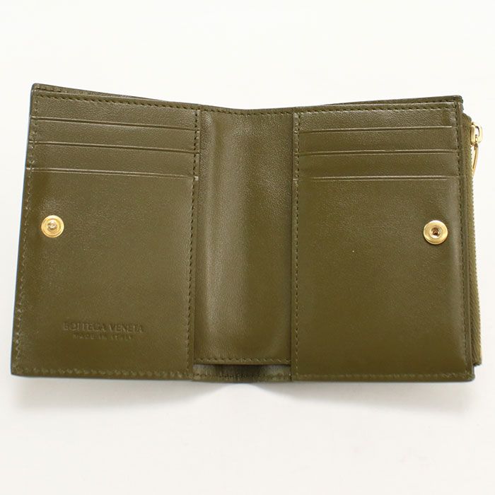 Bottega Veneta Small Bifold Wallet Intrecciato Lambskin — view 3