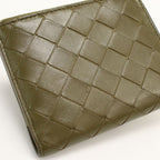 Bottega Veneta Small Bifold Wallet Intrecciato Lambskin — view 8
