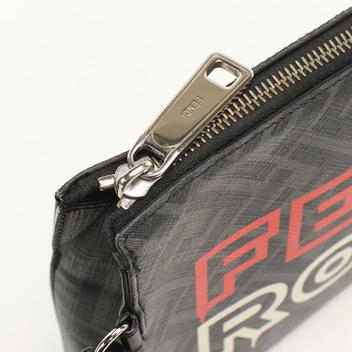Fendi FF Canvas Clutch Bag — view 5
