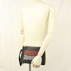 Fendi FF Canvas Clutch Bag — view 7