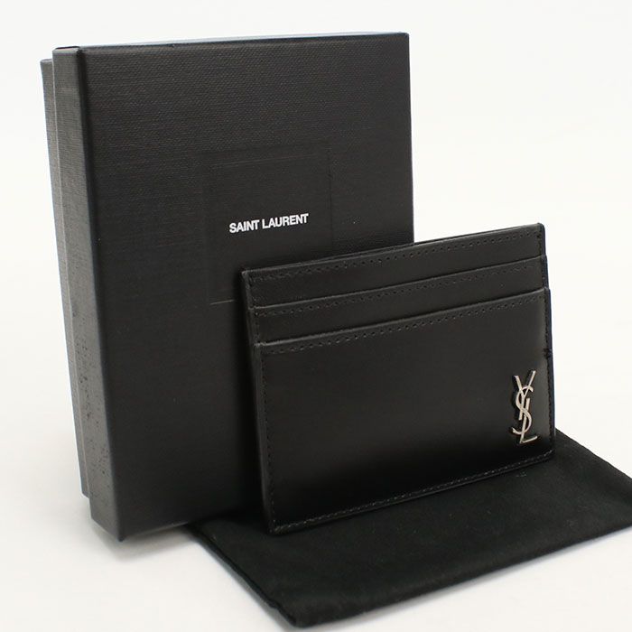 Saint Laurent Tiny Cassandra Card Case Calfskin