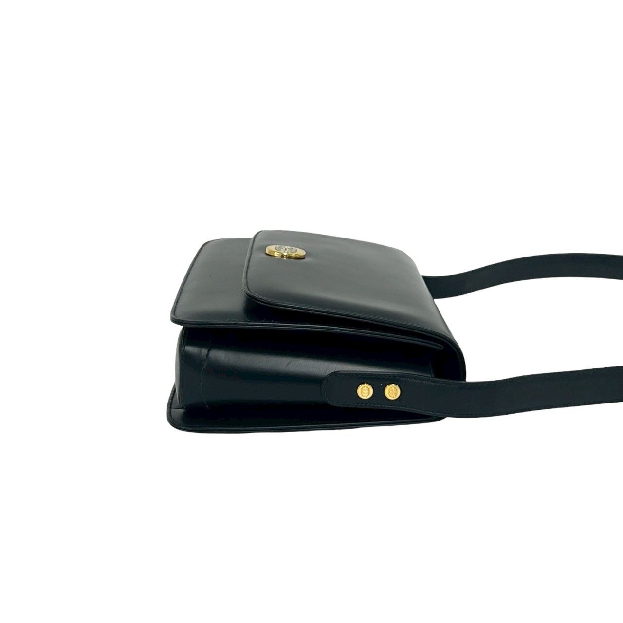 Gucci Vintage GG Logo Leather Mini Shoulder Bag Pochette Navy — view 6