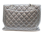Chanel Black Caviar Silver Grand Shopping Tote Bag GST — view 3