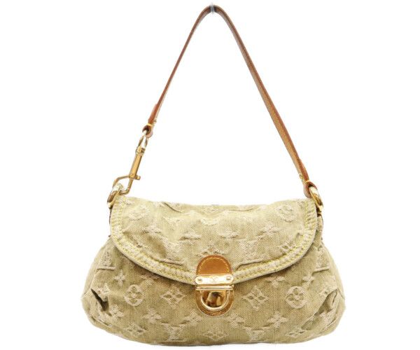 Louis Vuitton Monogram Denim Riken Mini Pleaty Handbag