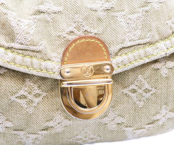 Louis Vuitton Monogram Denim Riken Mini Pleaty Handbag — view 6